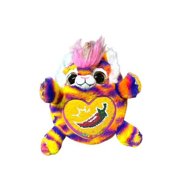 Zuru Rainbocorns Roxy Tigercorn 9” Plush Surprise Heart Jalapeno Yellow Striped - Picture 2 of 5